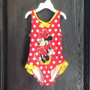 Minnie Mouse Polka Dot Girls’ Swimsuit +BONUS